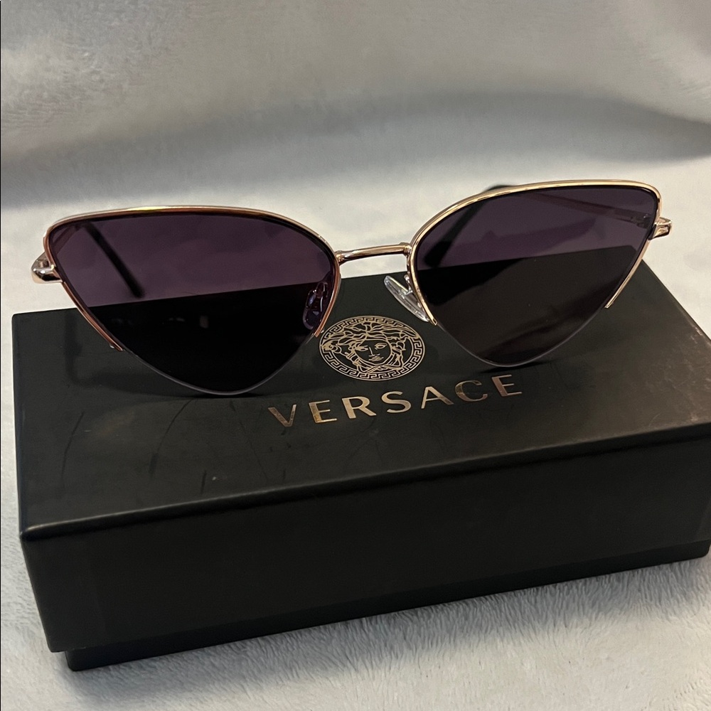 Women's Cat-Eye Sunglasses - Purple and Gold (1)